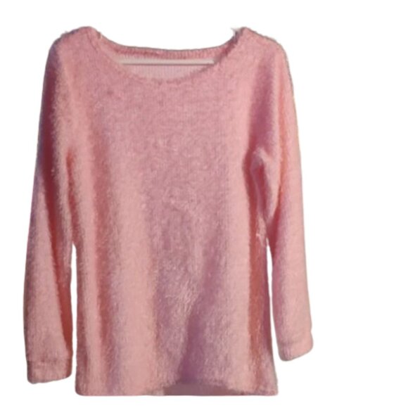 Cozy Petal Pink Wool Mohair Sweater Barbiecore Soft .Tag Is Missing. - Picture 1 of 9